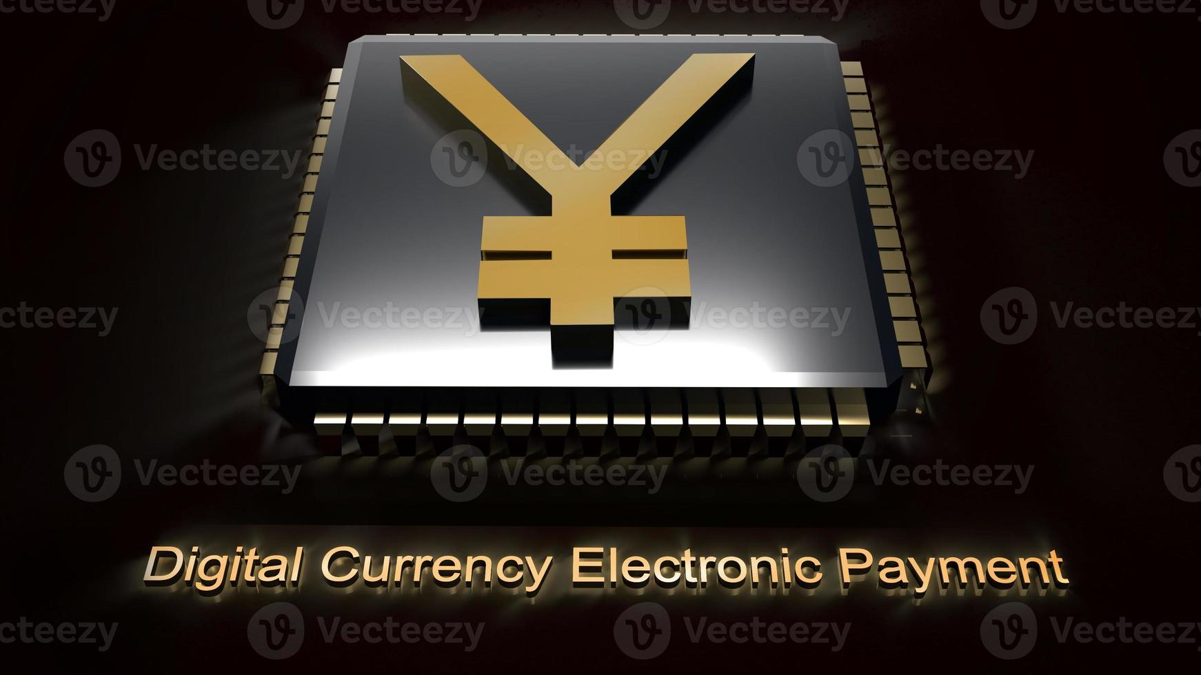 The yuan symbol on ic photo