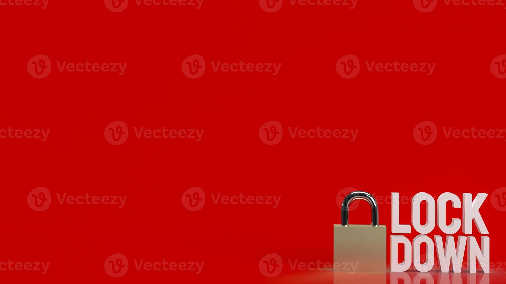 The master key and lock down text for medical content 3d rendering photo