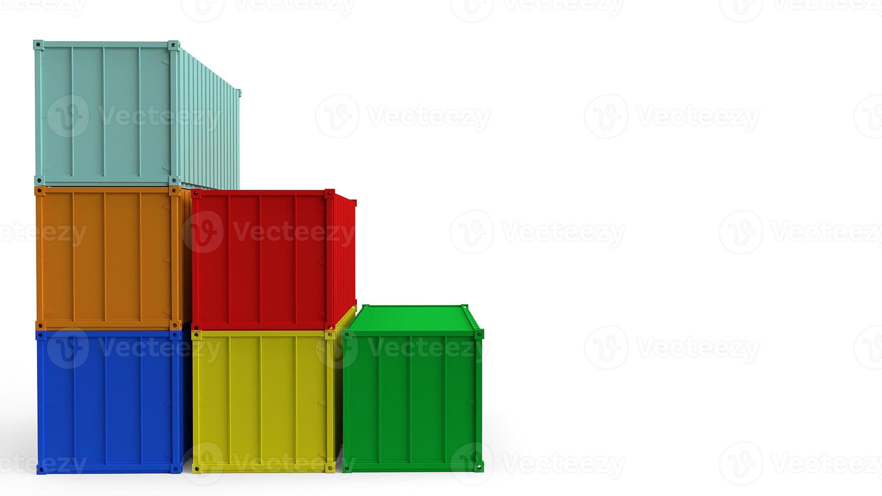 CONTAINER on white background for shipping concept 3d rendering. photo