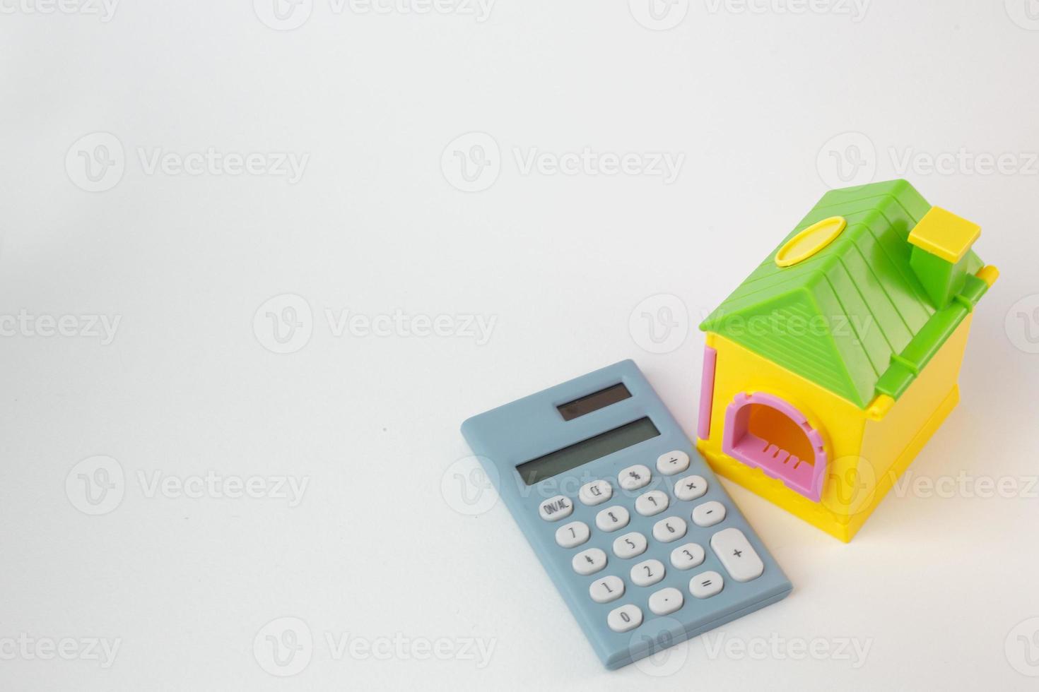 The Home toy on white background close up image. photo