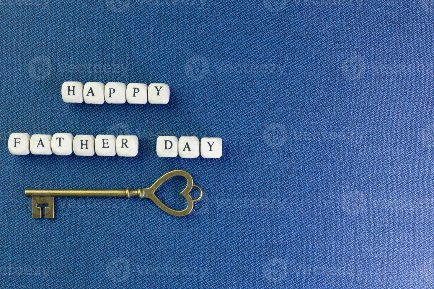 wooden text  for father day content close up image. photo