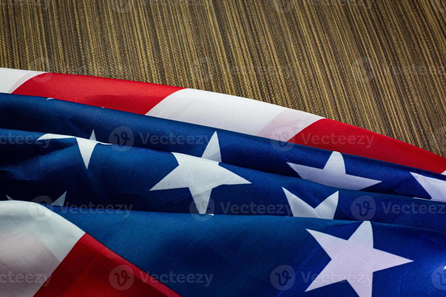 American flag on wood  independence day content. photo