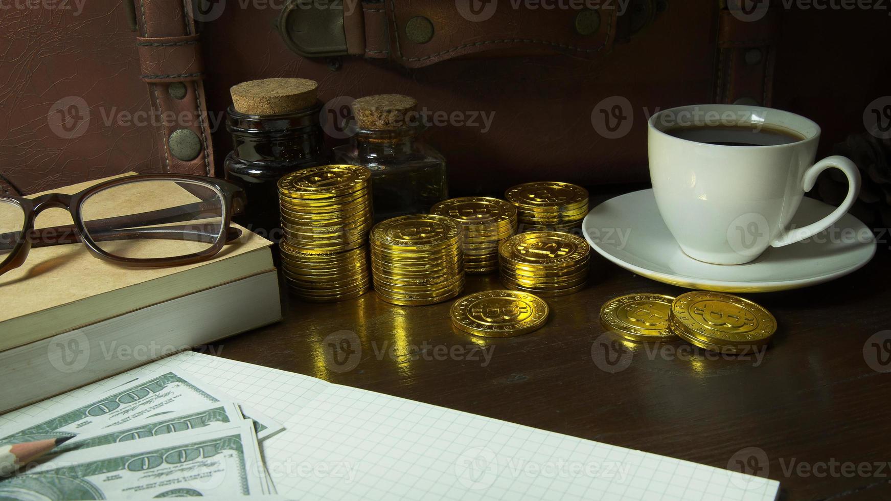 Business vintage mood abstract image background photo