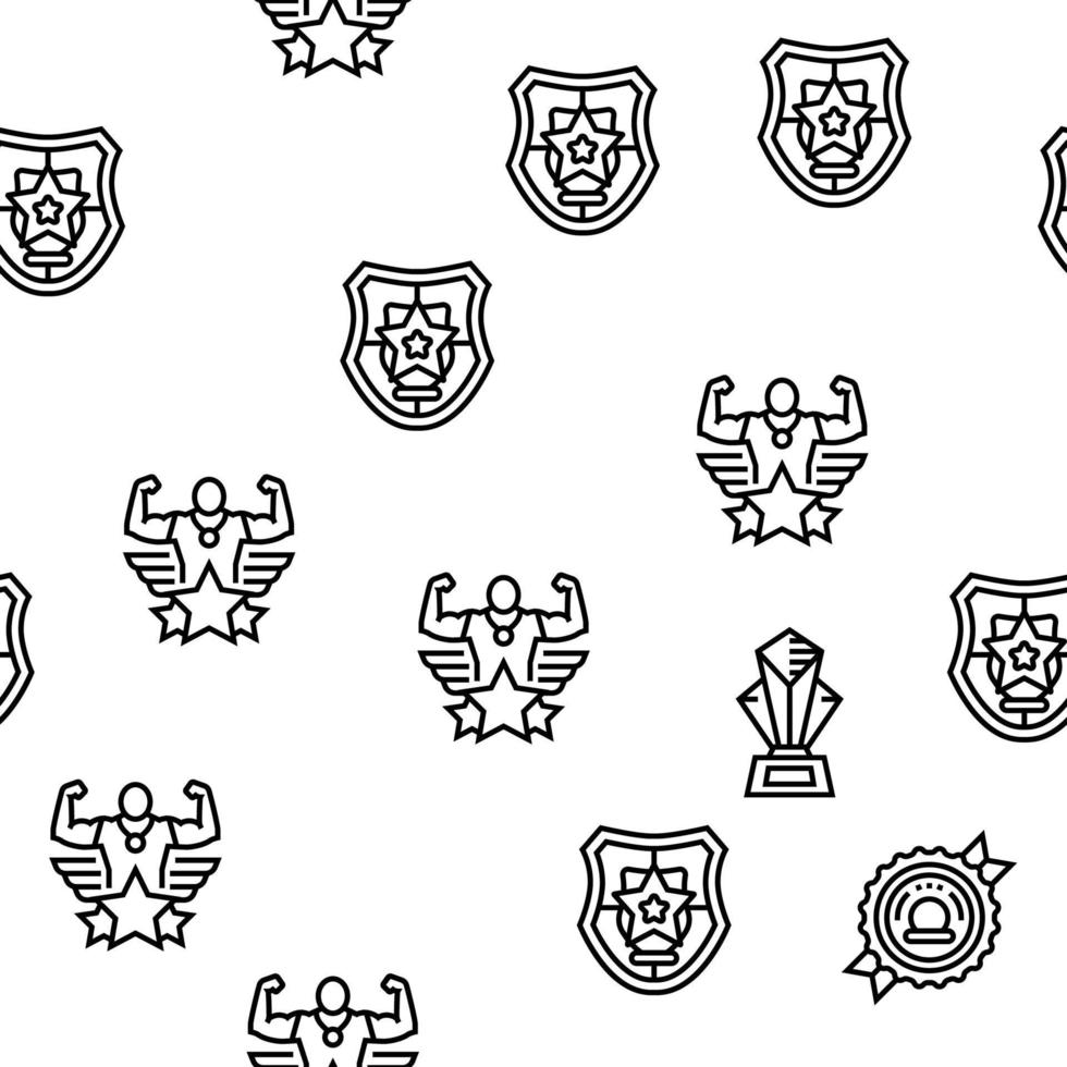 Award For Winner In Championship Vector Seamless Pattern