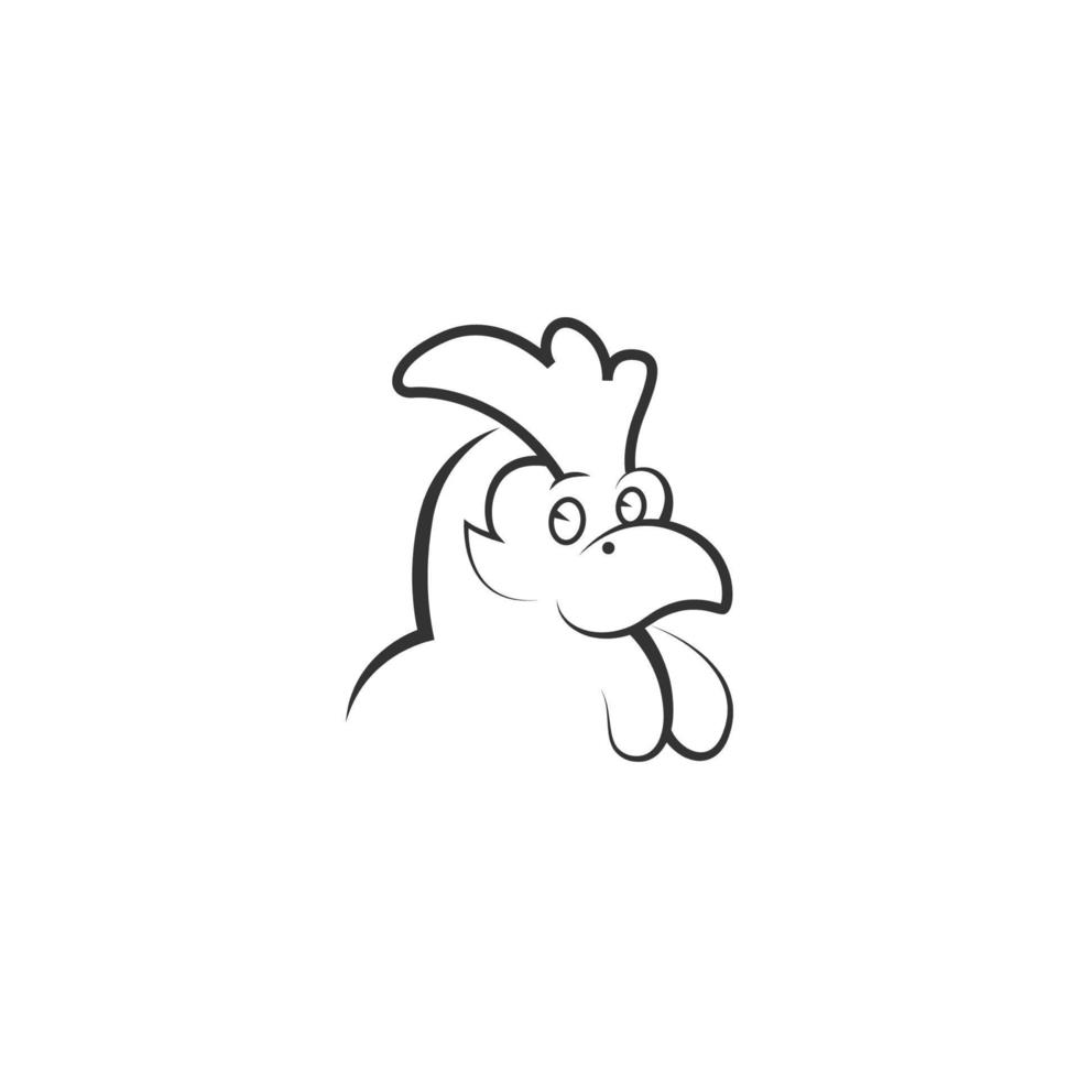 Chicken logo icon design vector