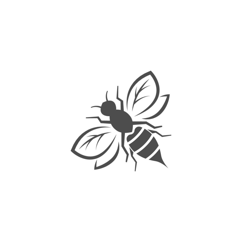 plantilla de diseño de icono de logotipo de abeja vector