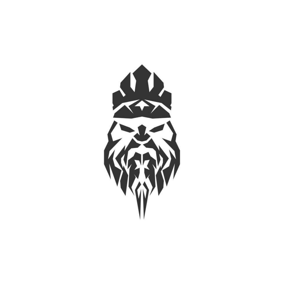 diseño de logotipo de icono vikingo vector