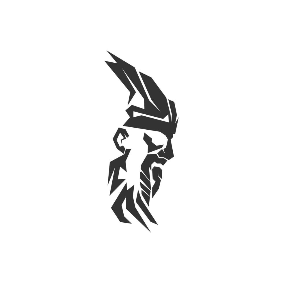 Viking icon logo design vector