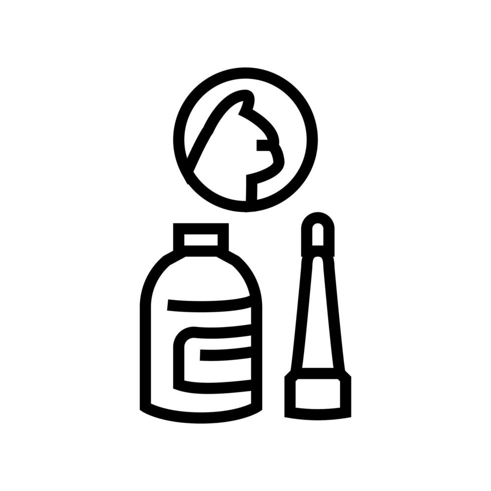 drops for cat ears line icon vector illustration