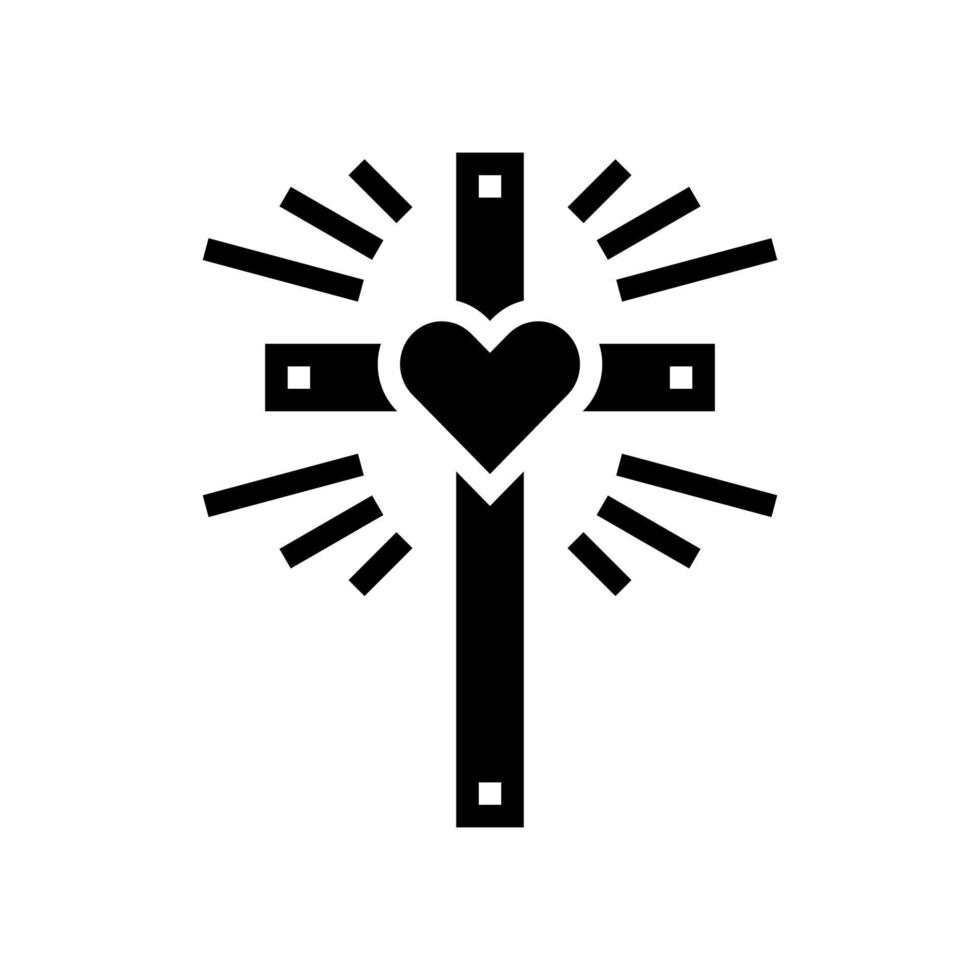 fe cristianismo glifo icono vector ilustración