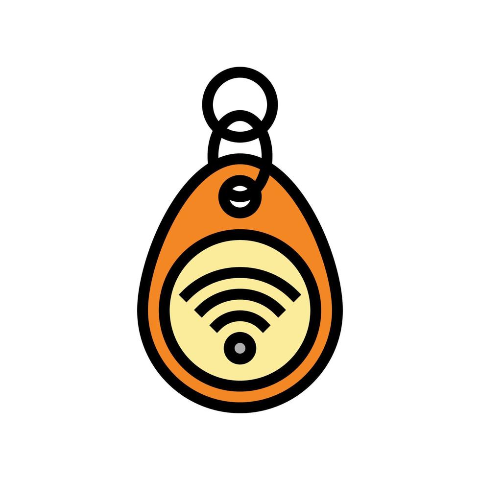 trinket rfid color icon vector illustration