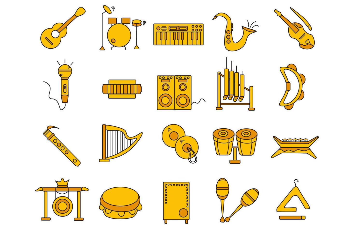 music instrument vector illustration set