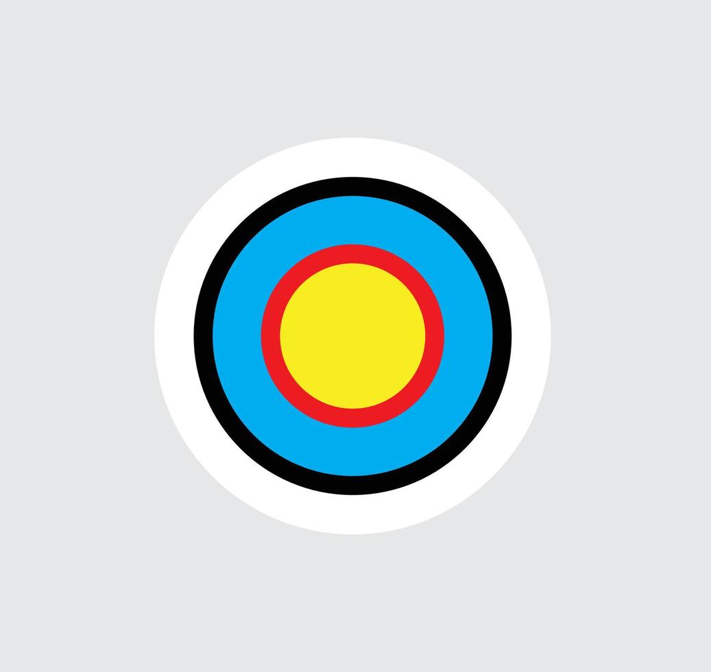 Colour round darts target aim isolated on white background. Colour round darts target aim isolated on white. vector