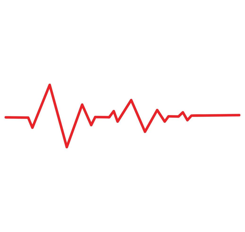 Heart beat line vector isolated icons on white background.