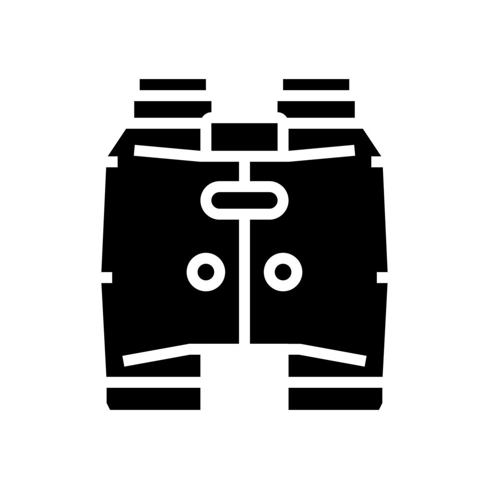 binocular herramienta glifo icono vector ilustración