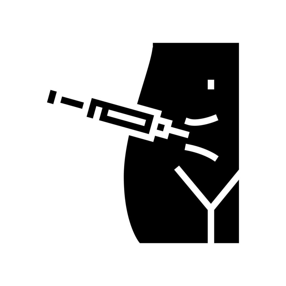 ovarian stimulation glyph icon vector illustration