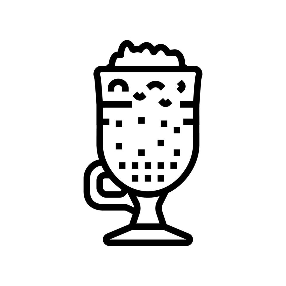 irish coffee line icon vector illustration