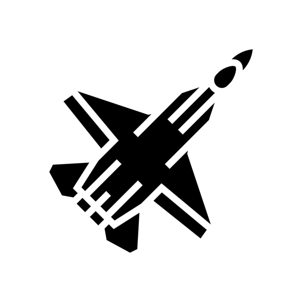 airplane army fly plane glyph icon vector illustration