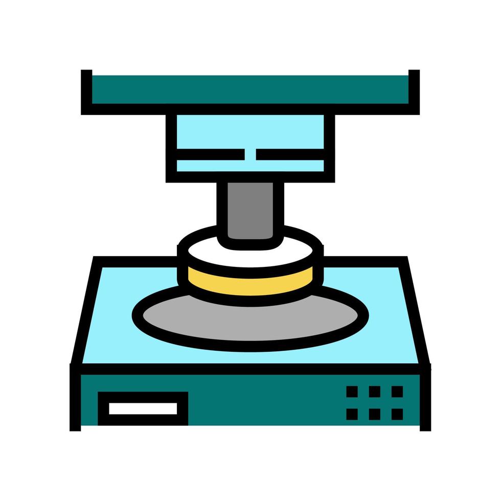 press equipment semiconductor manufacturing color icon vector illustration