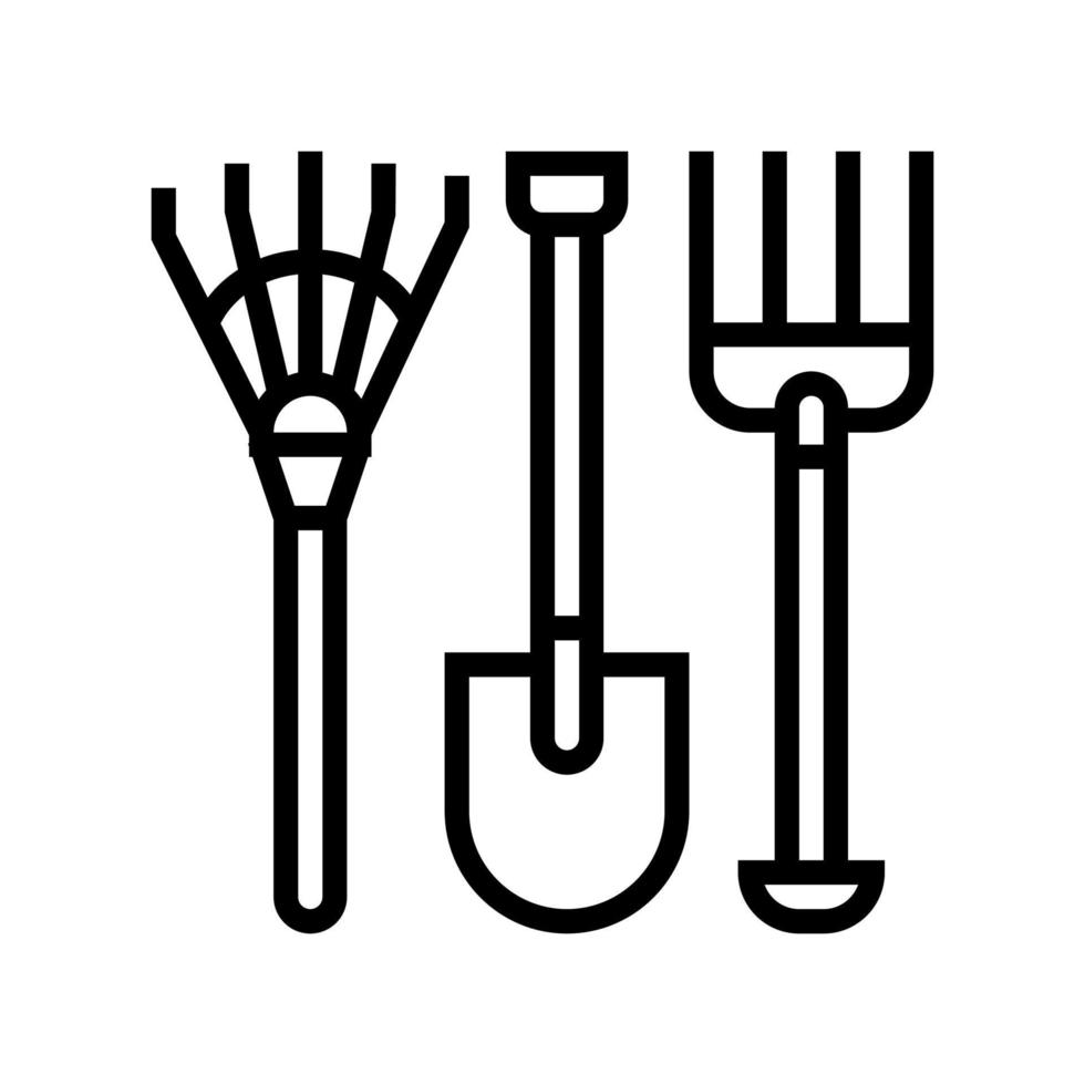 equipment for gardening line icon vector illustration