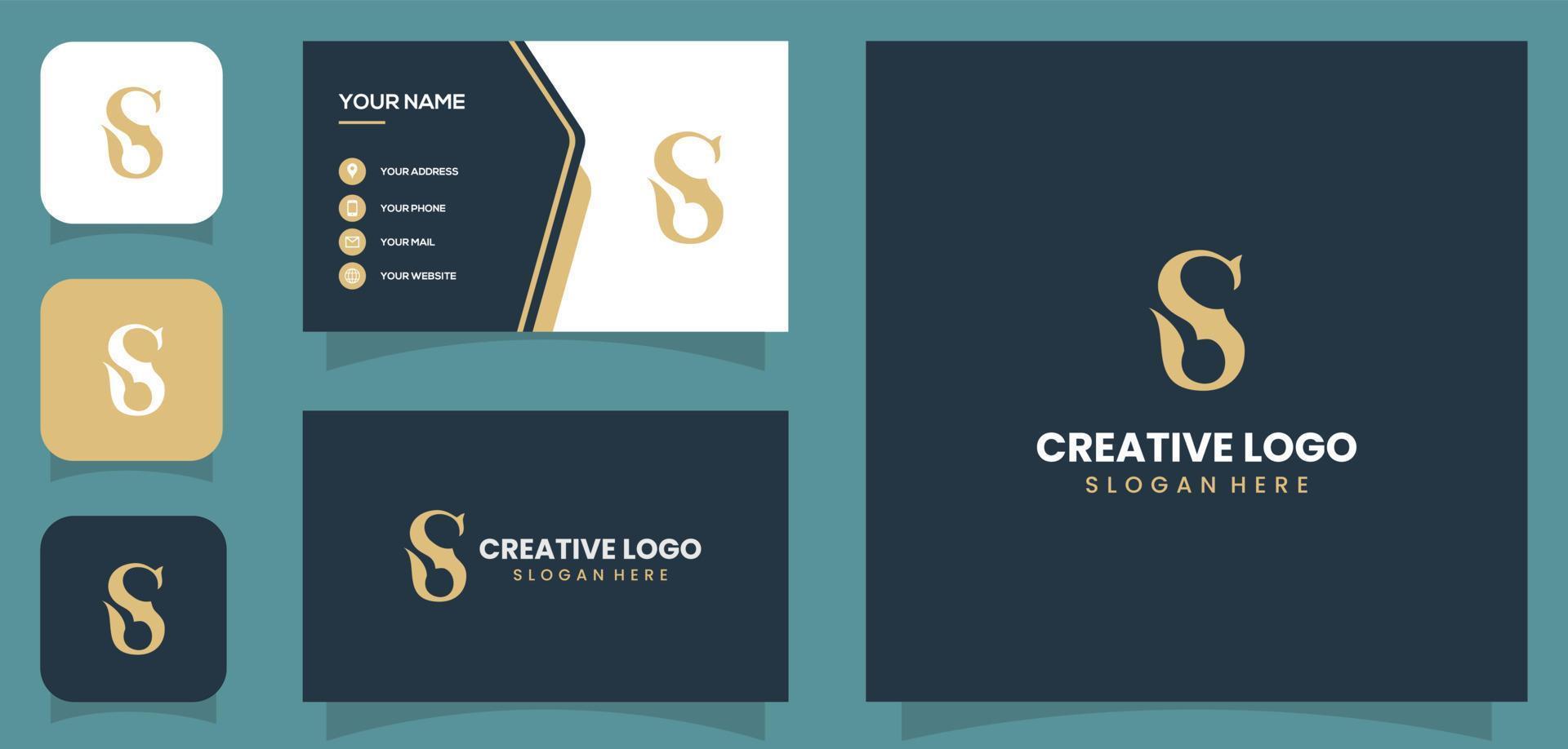 beautiful letter S monogram in a very luxurious and classy style, elegant letter S and S logo template for high-end brand personality vector