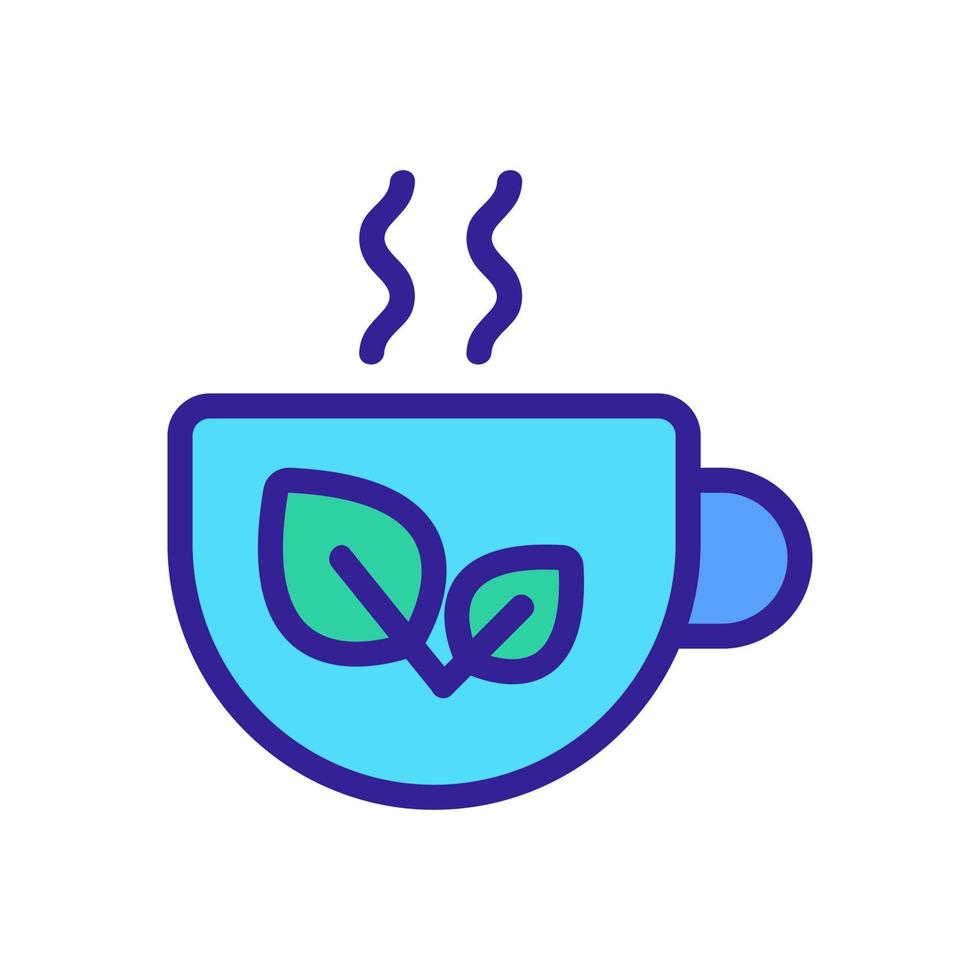 Tea in a mug icon vector. Isolated contour symbol illustration vector