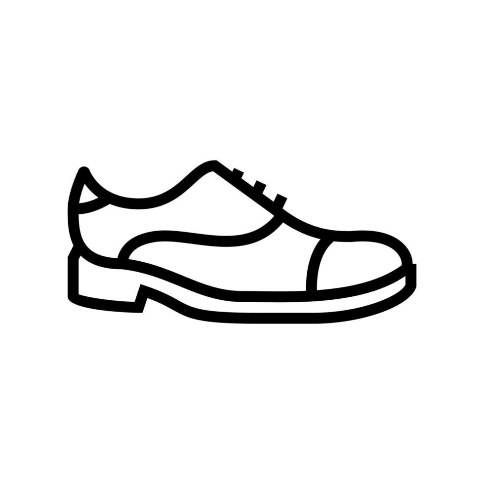 ilustración de vector de icono de línea de cuidado de zapatos de cuero