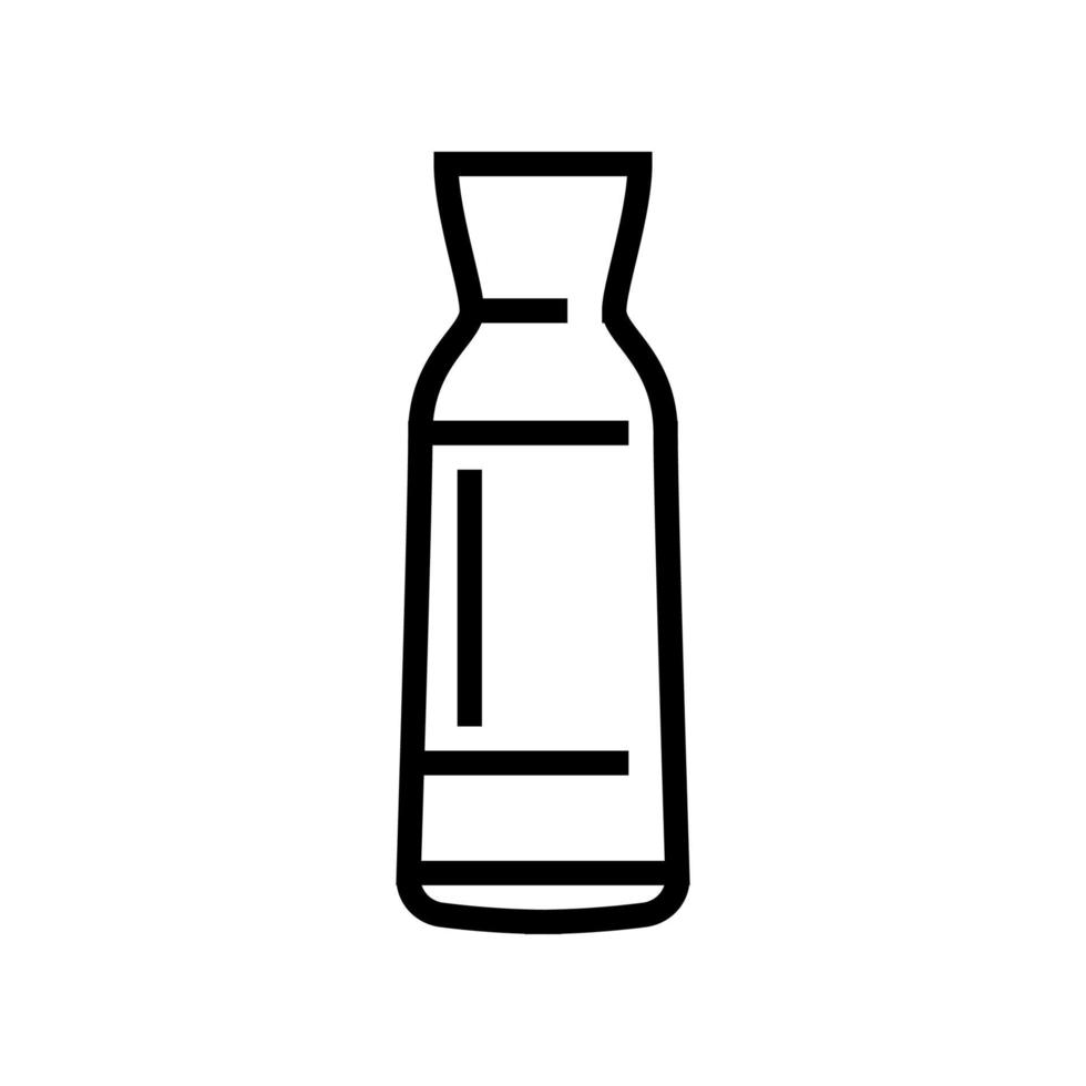 ilustración de vector de icono de línea de vidrio de jarra
