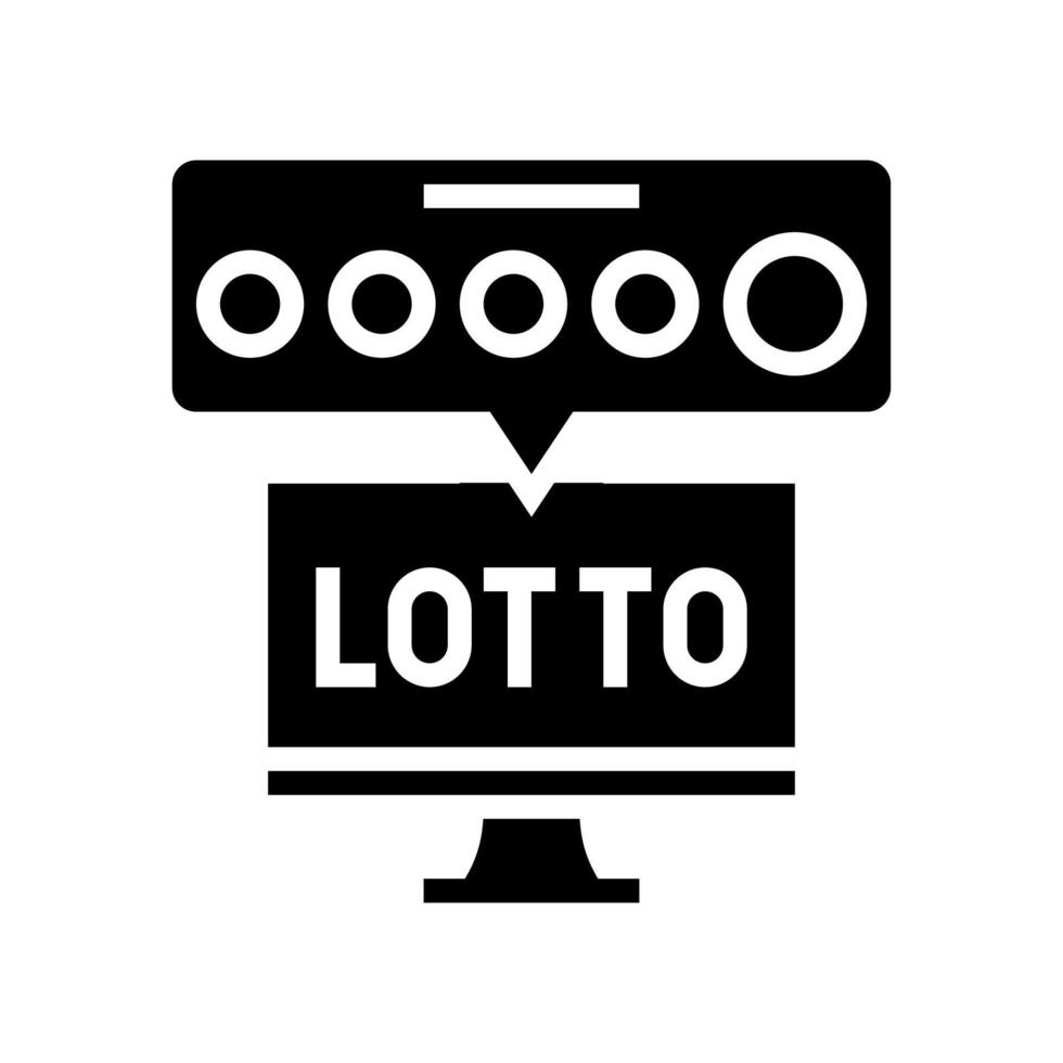 tv lotto glyph icon vector illustration