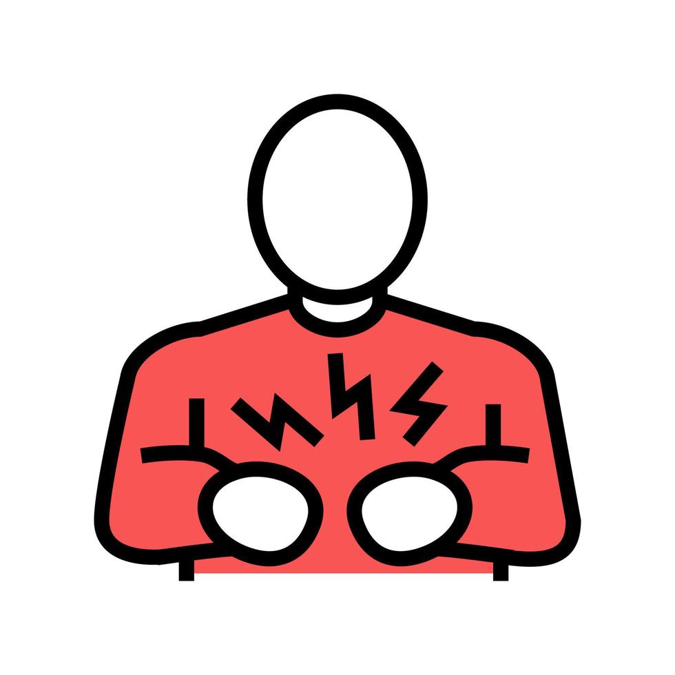 pain stomach color icon vector illustration