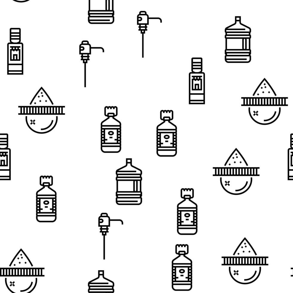 Water Delivery Service Business Vector Seamless Pattern
