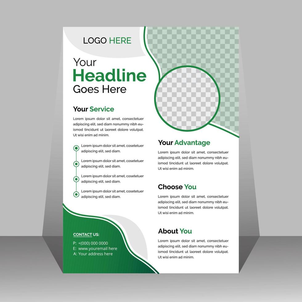 Modern abstract corporate business marketing brochure and flyer design template vector
