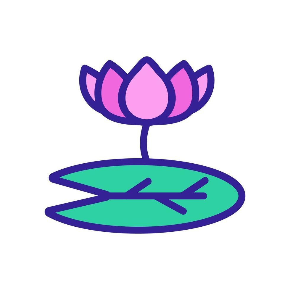 lotus flower icon vector outline illustration