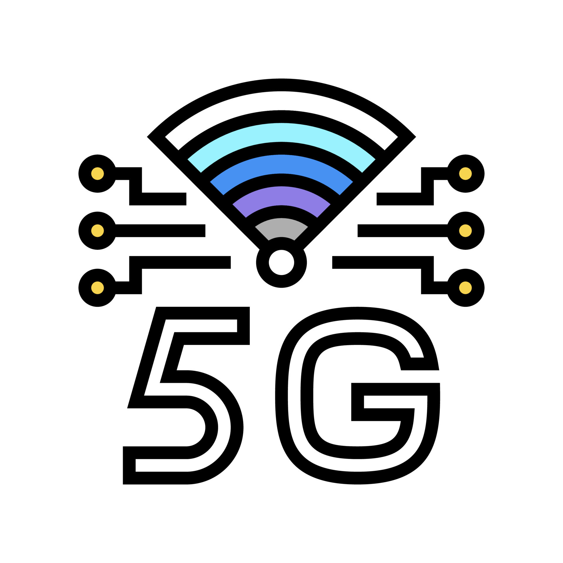 5g High Speed Network Color Icon Vector Illustration 10352398 Vector 5g-high-speed-network-color-icon-vector-illustration-10352398-vector