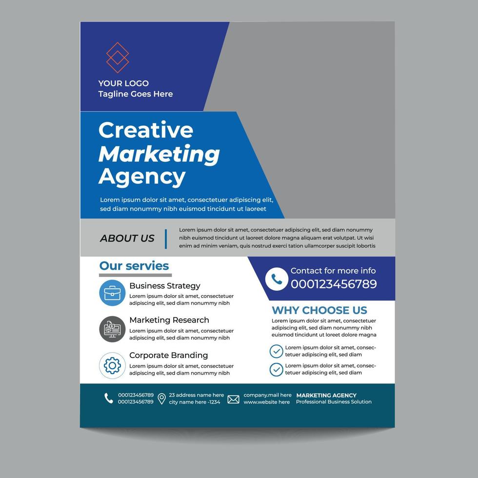 corporate flyer design vector