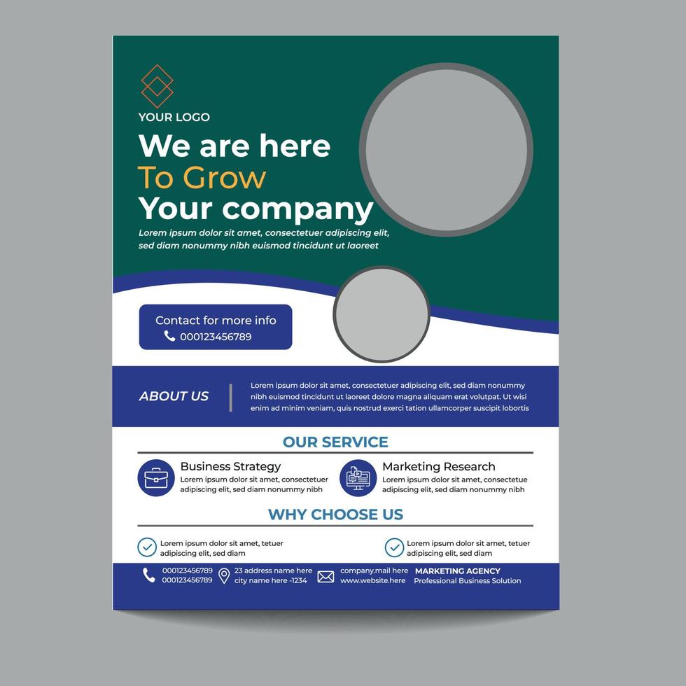 corporate flyer design vector