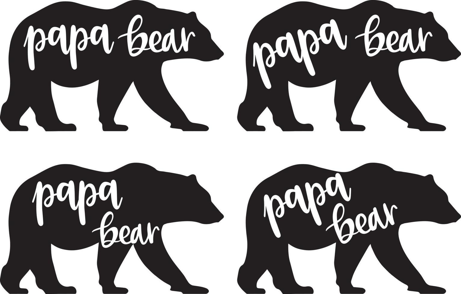 Papa Bear Vector, Family Vector File