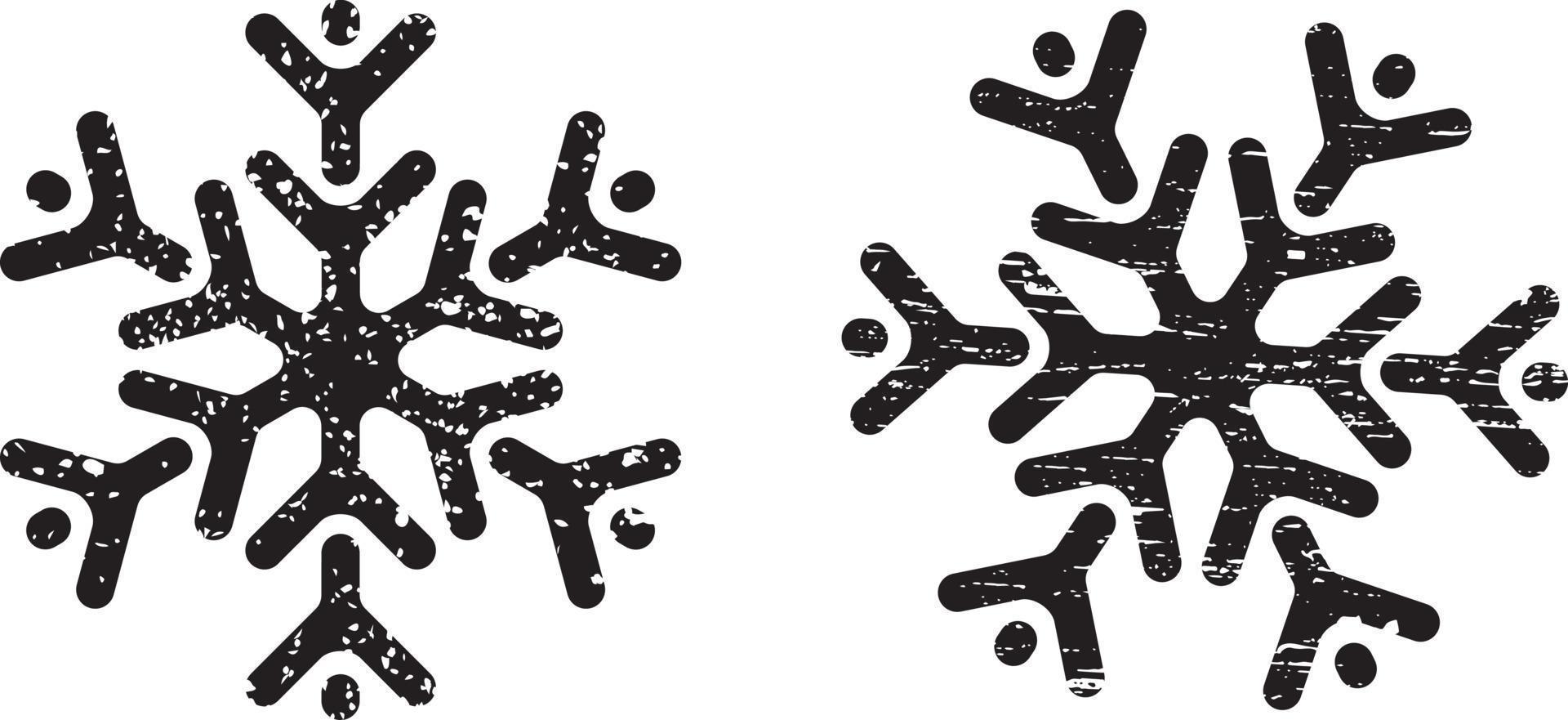 Snowflake Distressed Vector File, Snow Vector, Christmas Vector