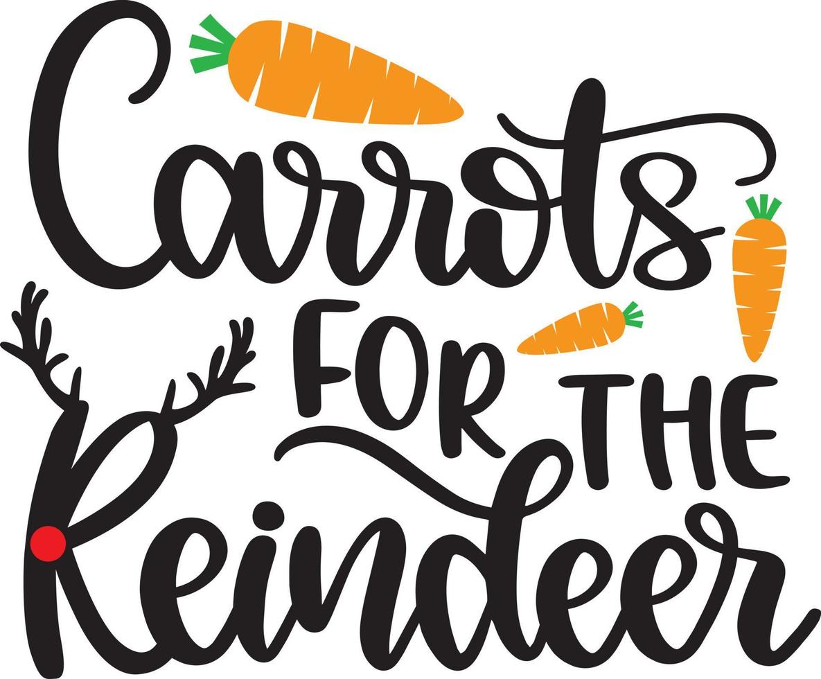 Carrots For the Reindeer Christmas Vector file