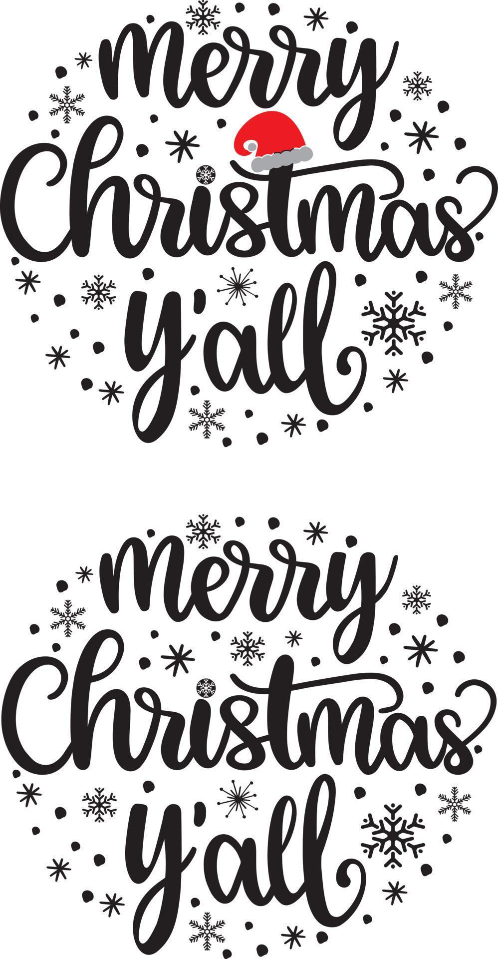 Merry Christmas Y All Christmas Vector File 10352514 Vector Art At Vecteezy