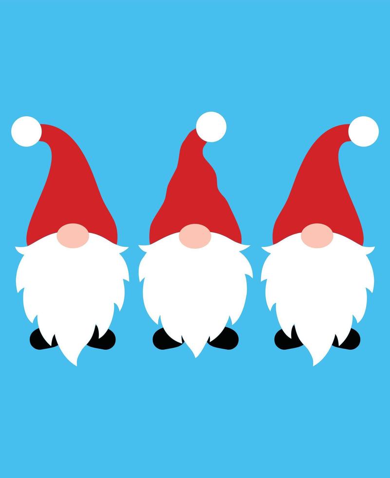 Gnome 9 Vector, Christmas Vector, Santa Vector