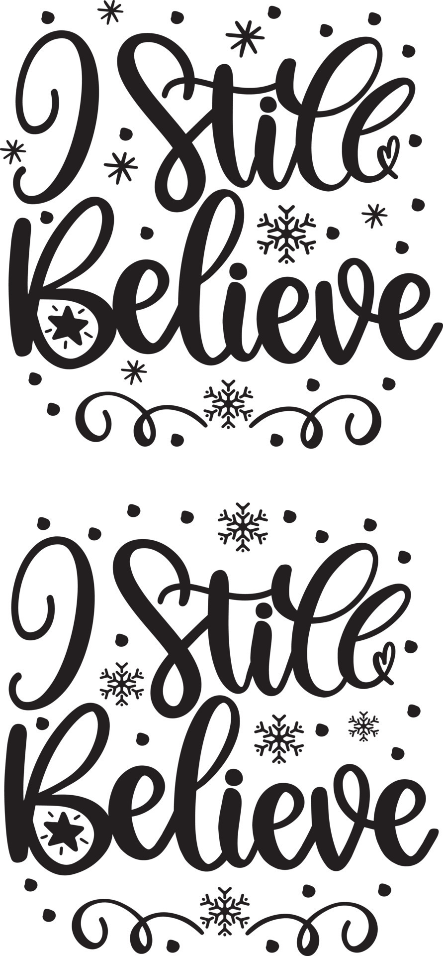 I still believe Christmas Vector file 10352528 Vector Art at Vecteezy
