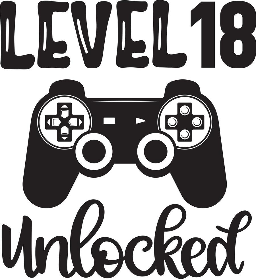 Level 18 Unlocked Vector,Birth Day Vector, Game Vector