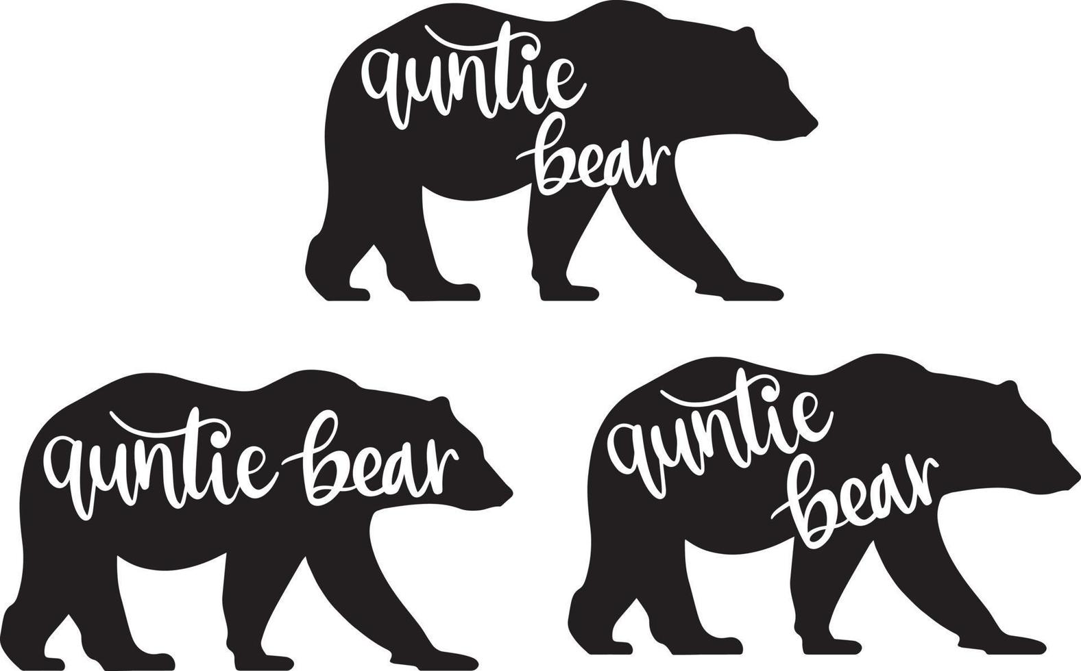 Auntie Bear Vector, Family Vector File