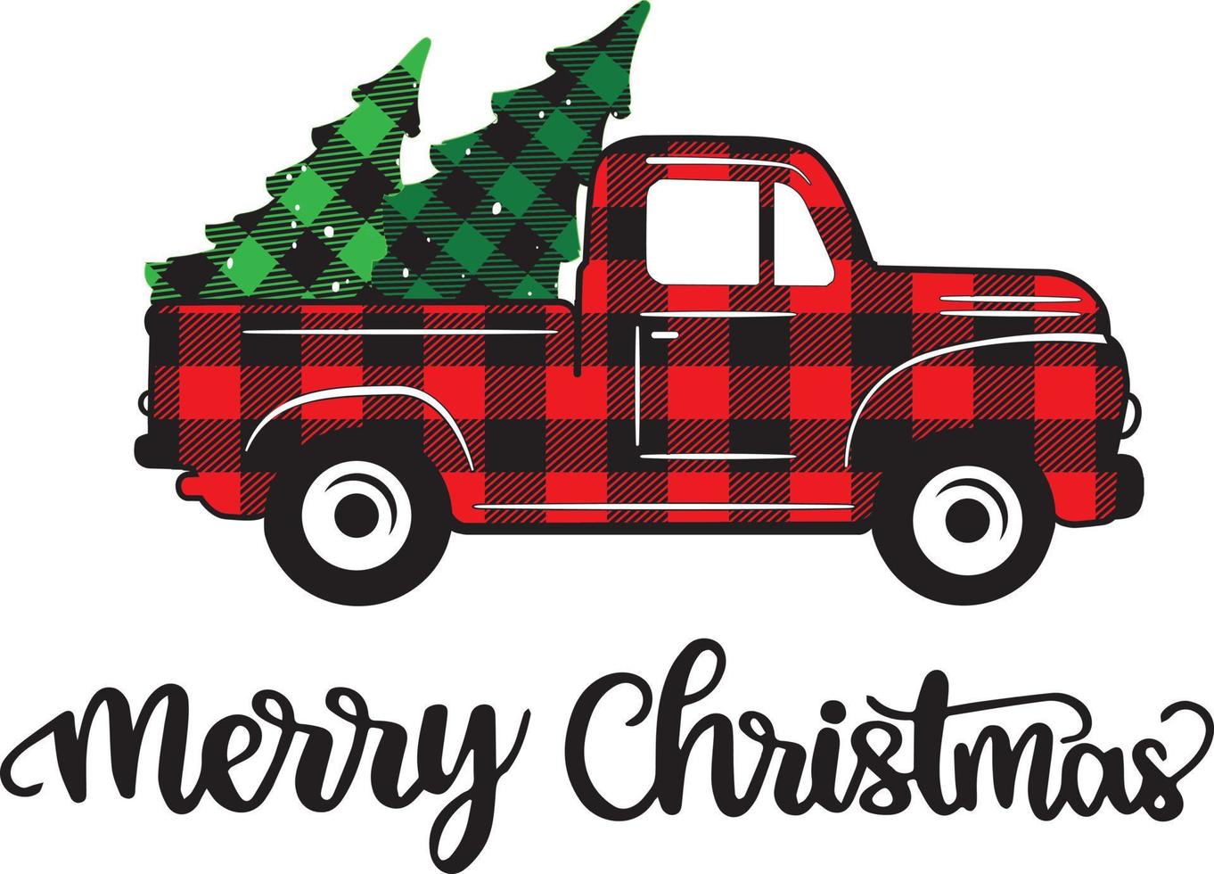 Truck christmas 1 Vector File, Snow Vector, Christmas Vector