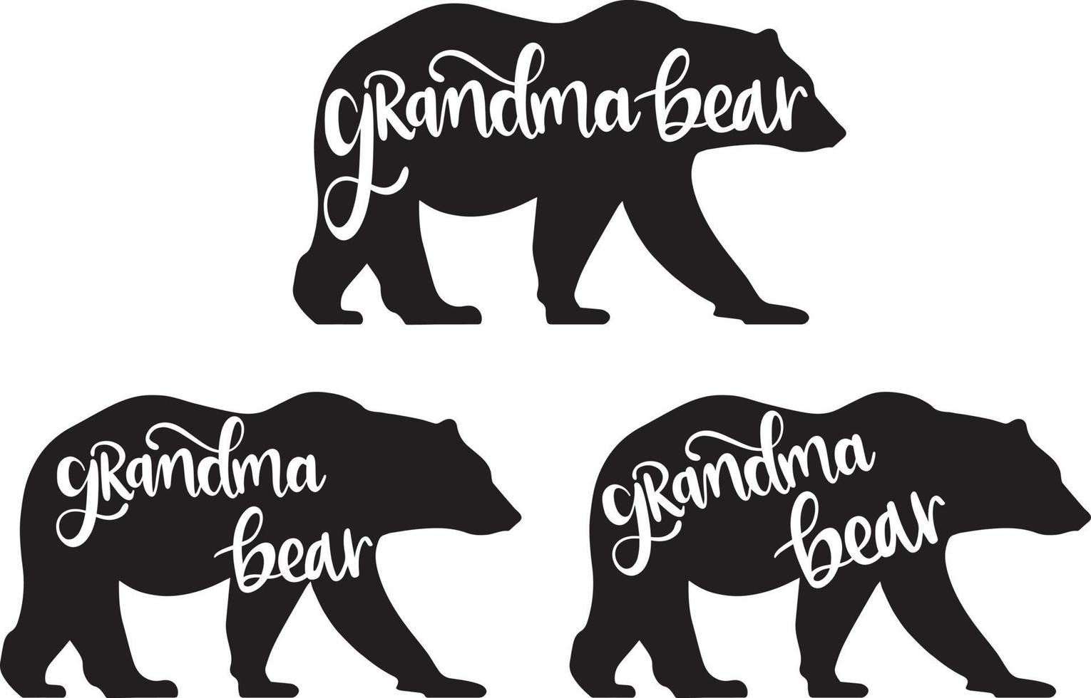 Grandma Bear Vector, Family Vector File