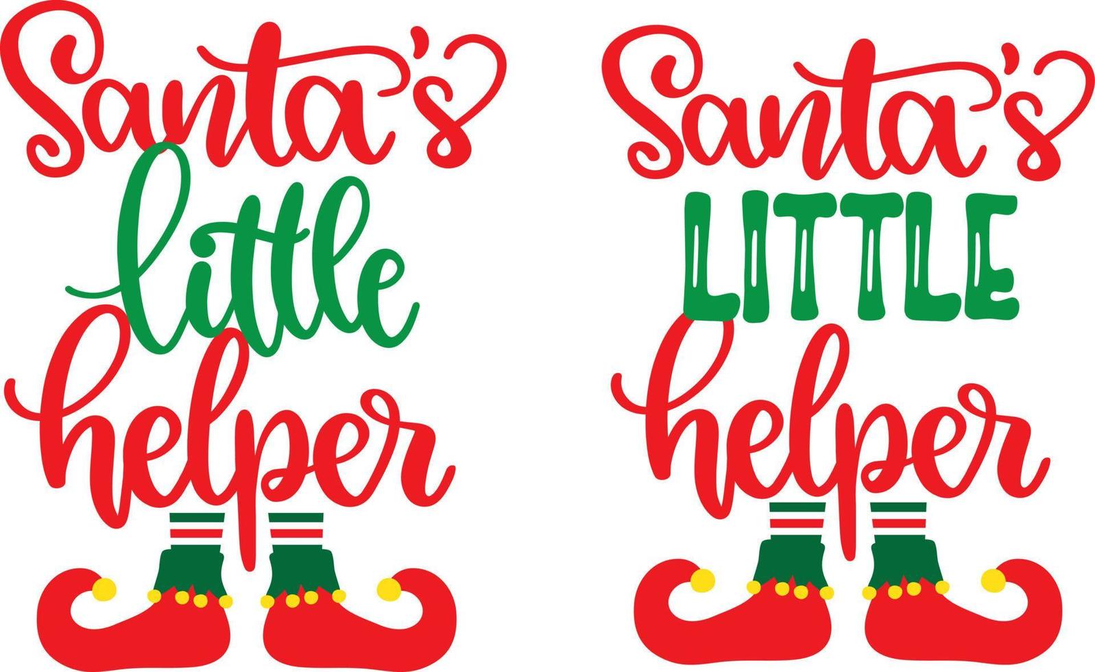 Santas Little Helper Christmas Vector file