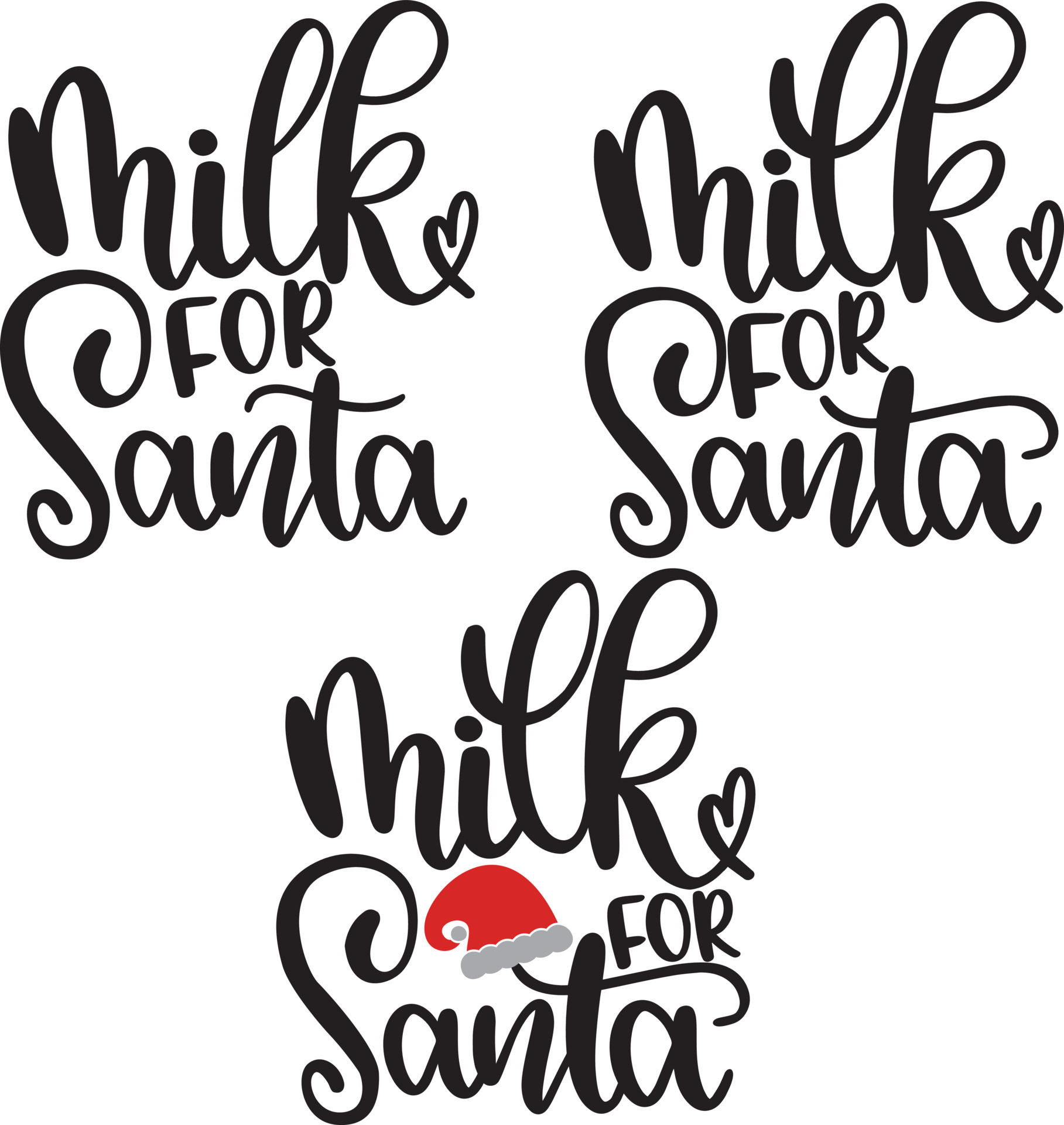 Milk For Santa Christmas Vector file 10352586 Vector Art at Vecteezy