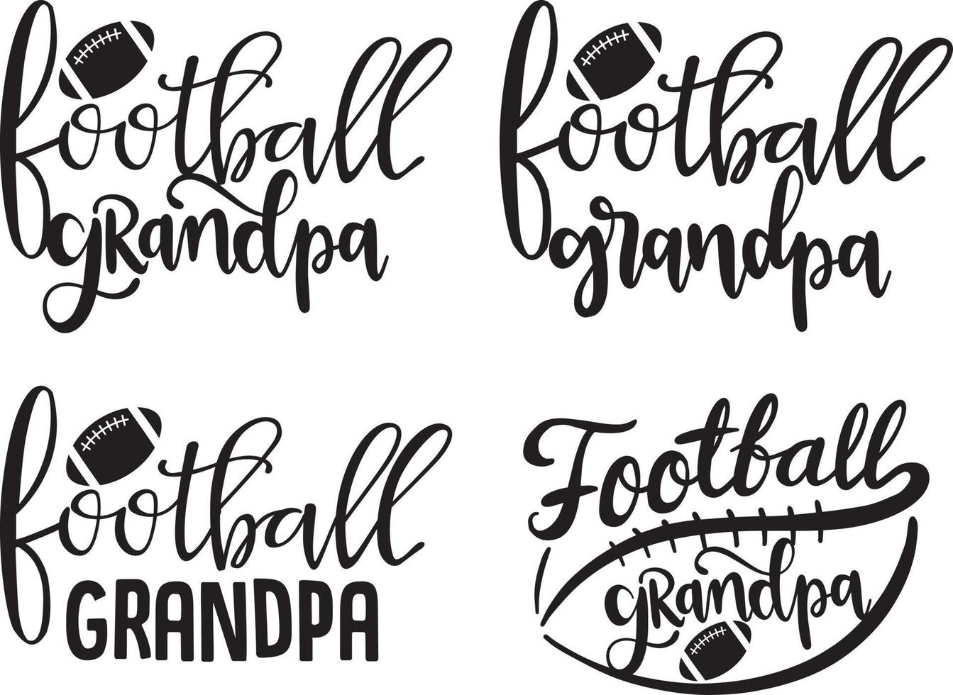 Football Grandpa Vector, Family Vector, Football Vector