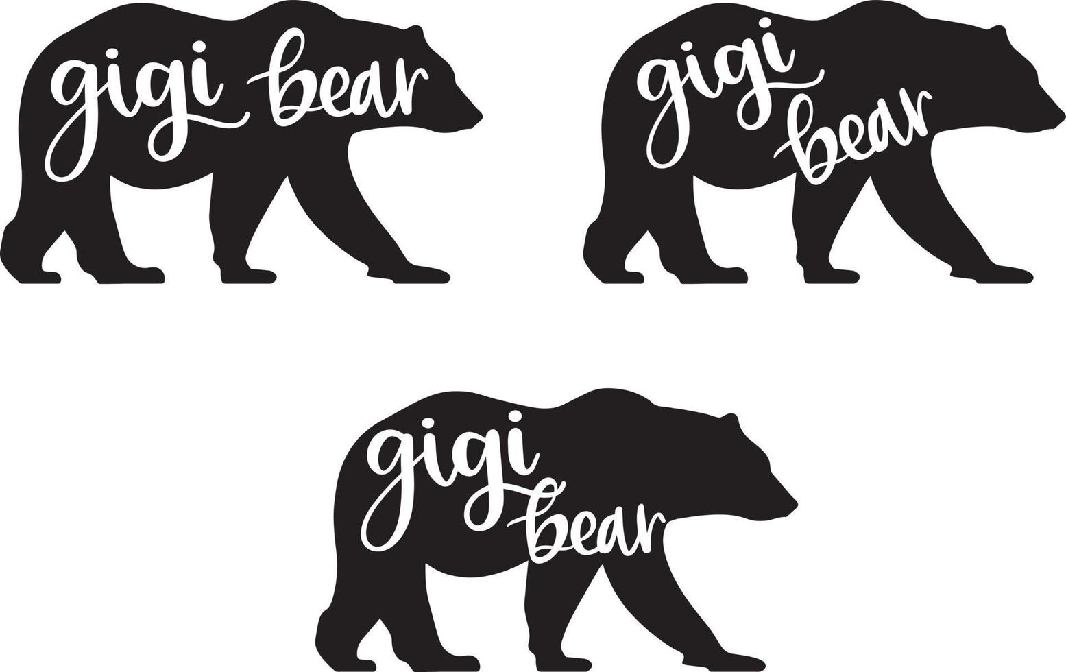 vector de oso gigi, archivo vectorial familiar